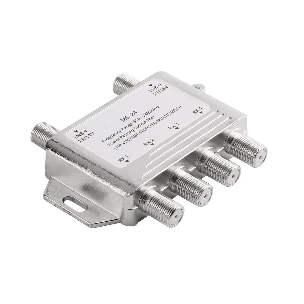 Mini Portable 2x4 JS-MS24 Satellite Signal Multiswitch LNB Voltage Selected 950-2400MHz Multiswitch LNB Receiver Multiswitch