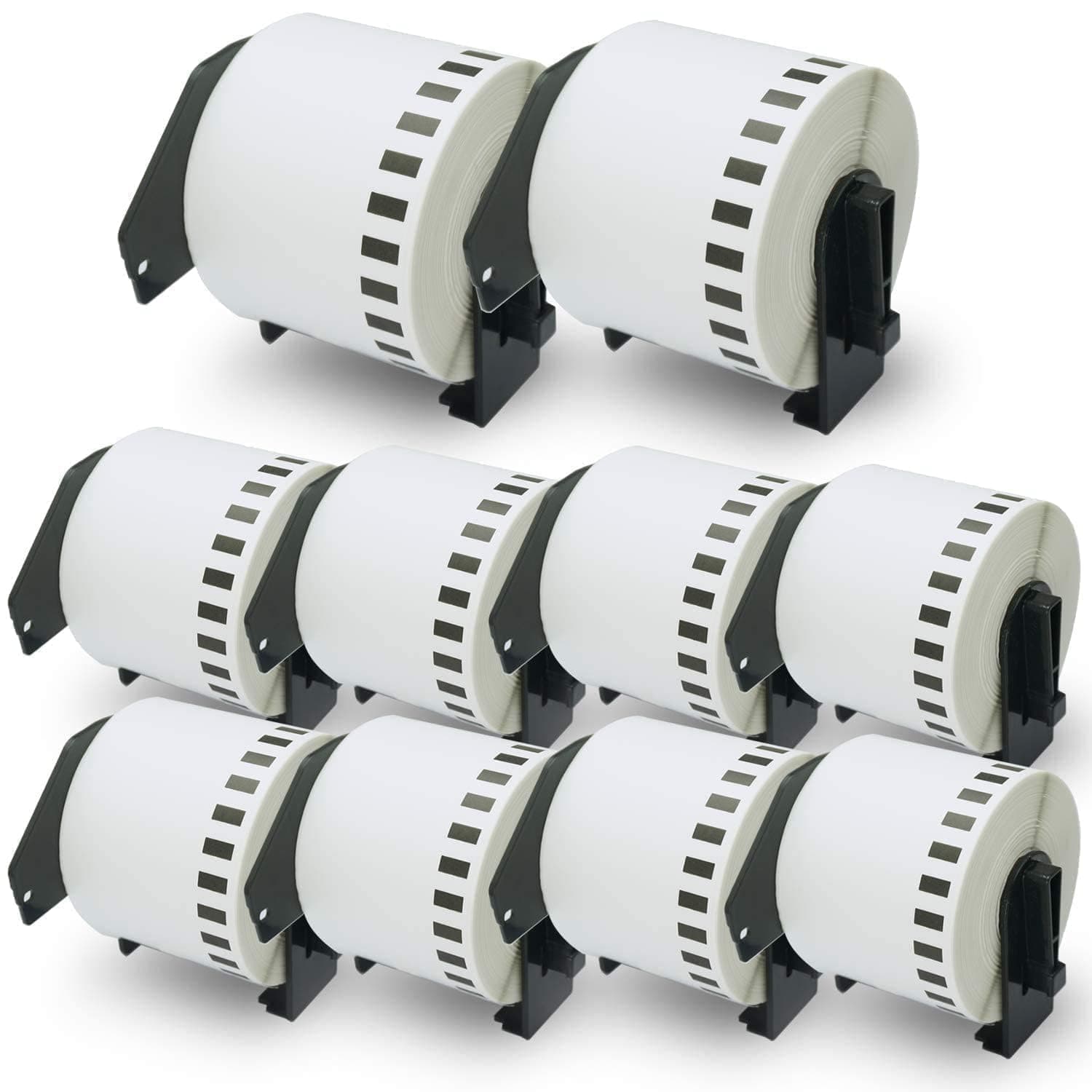 Compatible Continuous Labels Replacement for Brother DK-2205 (2.4 in x 100 ft), Use with Brother QL Label Printers [10 Rolls]