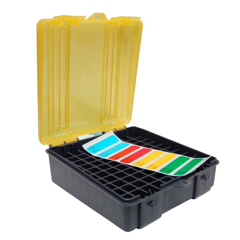 Plano 100-Count Handgun Ammo Case | Durable Flip-Lid Plastic Case for Convenient Ammo Storage