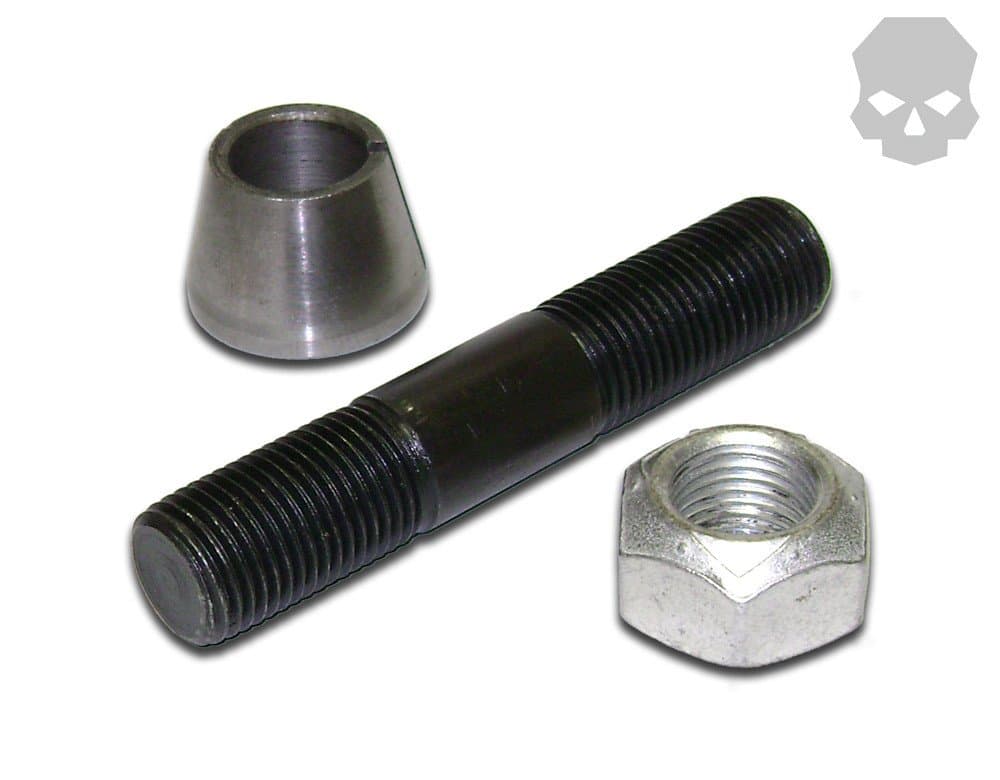 Dana 44 High Steer Stud Kit 8620 heat treated chromoly with conical washer and nut
