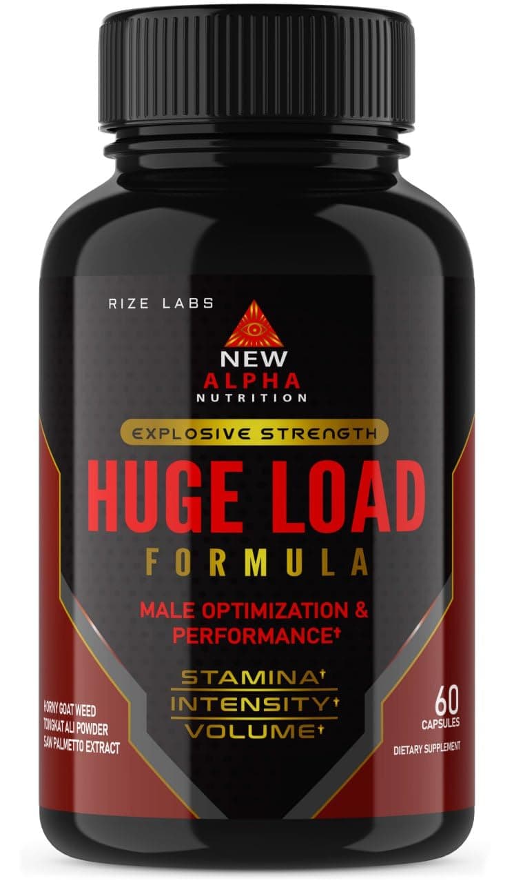 rize labs - Huge Load Formula for Men, A Complete Daily Wellness Supplement for Overall Wellness and Peak Performance, Extra Strength Formula (60 Capsules)