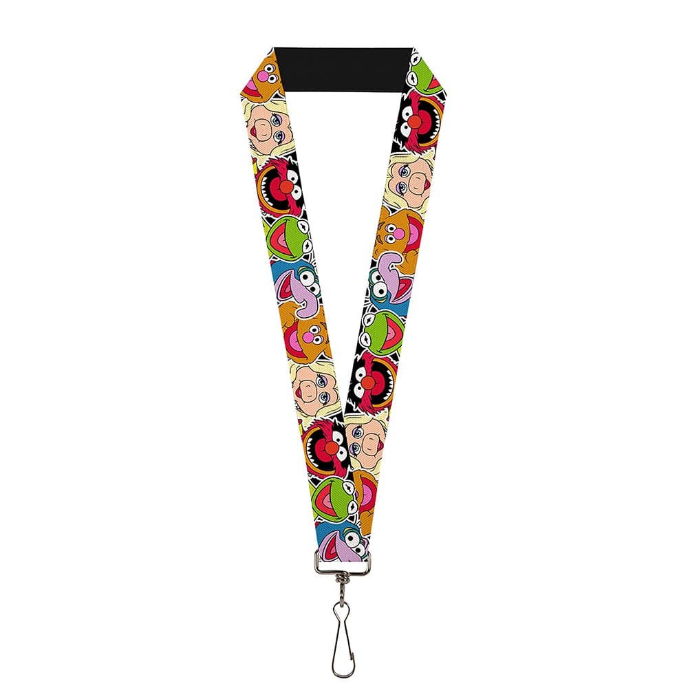Buckle-Down Lanyard - Muppets Faces CLOSE-UP Black