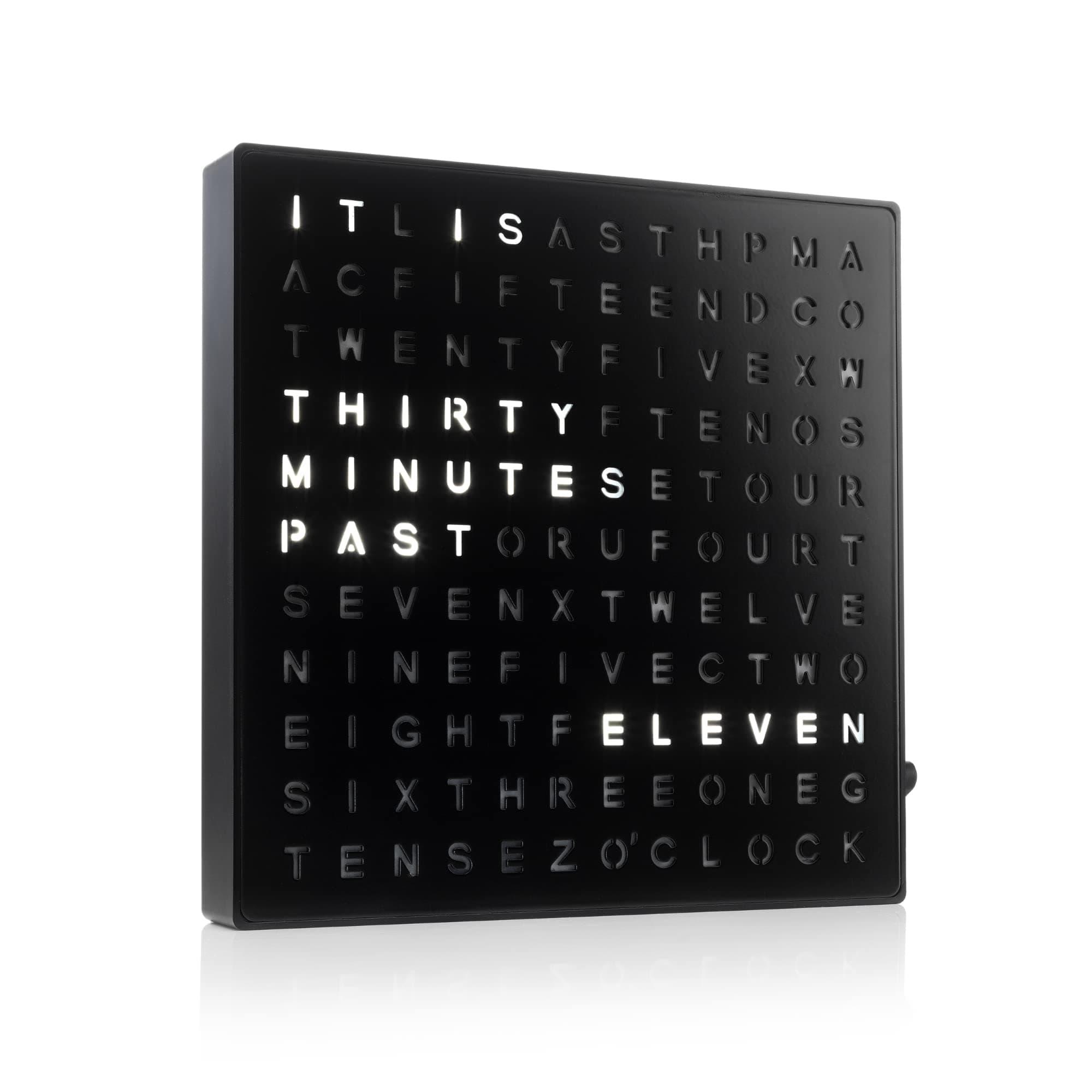 Auraglow Modern LED Light Up Decorative USB Desk Word Clock