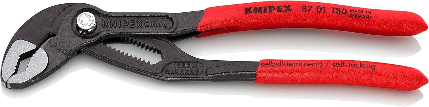Cobra High-Tech Water Pump Pliers with Non-Slip Plastic Coating 180 mm, 87 01 180