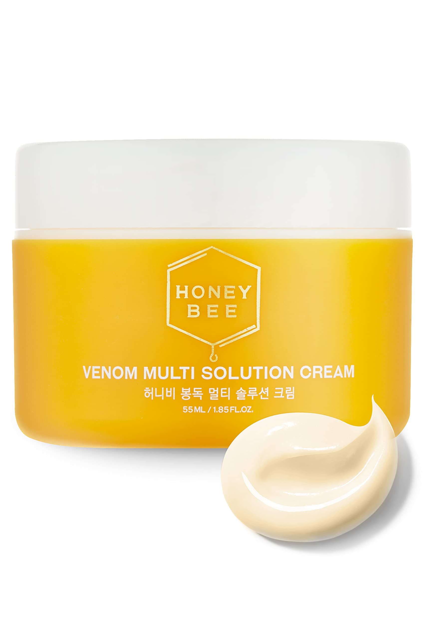Honey Bee Venom Multi-Solution Cream - All-In-One Daily Face Moisturizer for Sensitive Skin - Hydrating Face Cream w/Bee Venom - Korean Moisturizer Face Cream (1.85 fl oz)