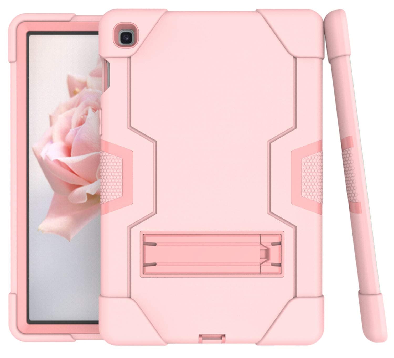 DteckGalaxy Tab S5e Case 10.5 2019, Heavy Duty Rugged Case Hybrid Shockproof Protective Cover with Kickstand for Samsung Galaxy Tab S5e 10.5 Inch Model SM-T720/SM-T725 2019 Release, Rose Gold