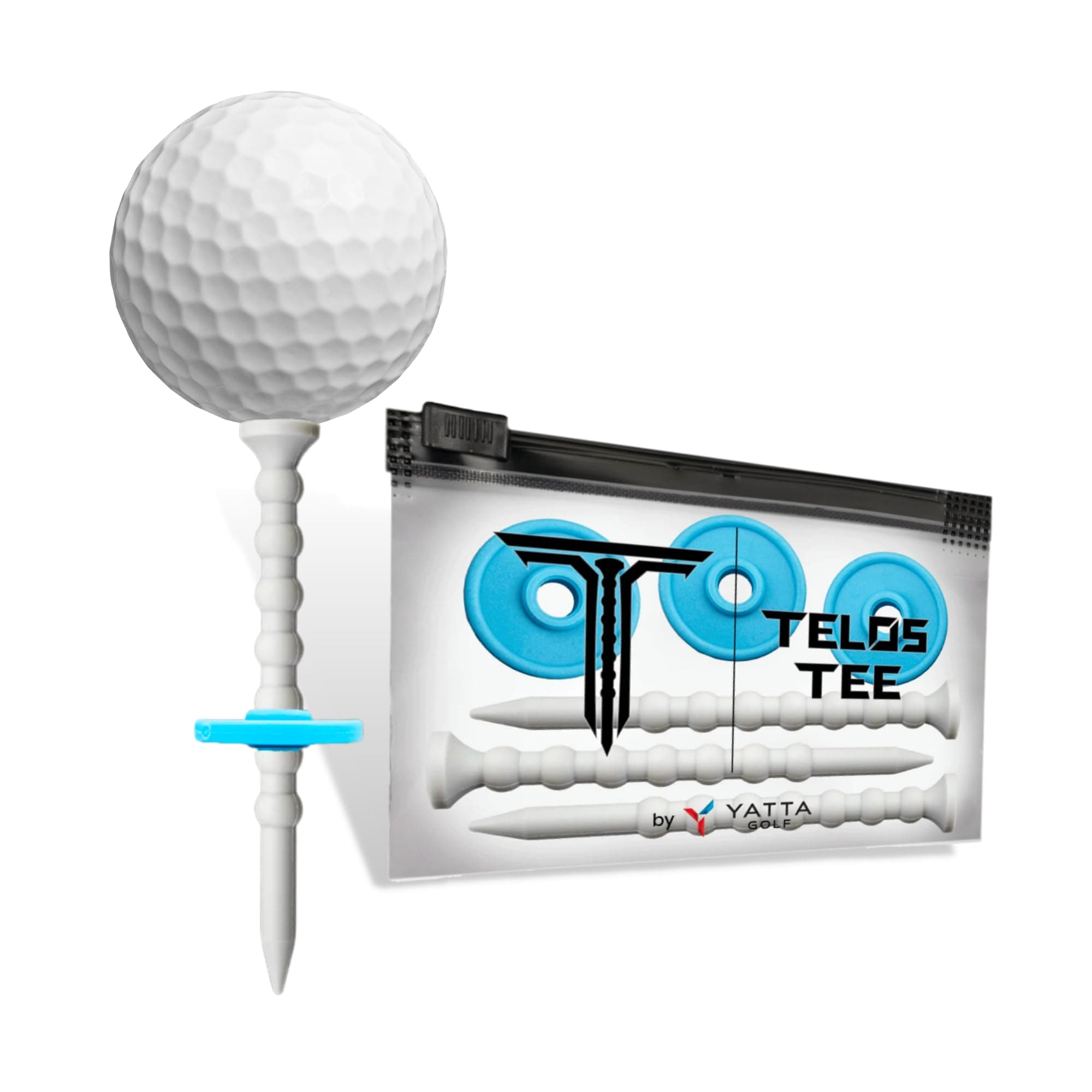 YATTA Golf Telos Premium Golf Tees, Adjustable & Durable Golf Tees, Tee Off with Greater Consistency and Shoot Better Scores