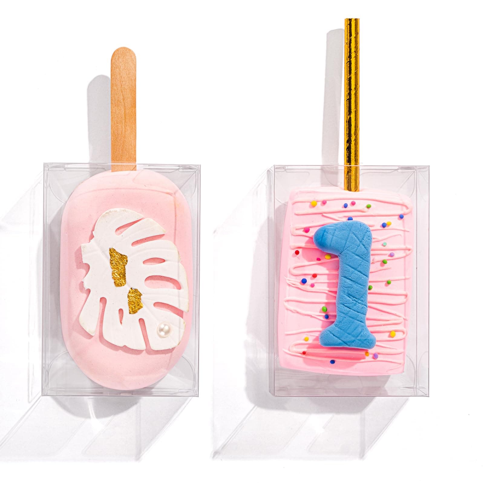 24PCS Rice Krispie Treat Boxes with Hole Cakesickle Boxes Candy Boxes Party Favors (3.5"x 2.4"x 1.38")