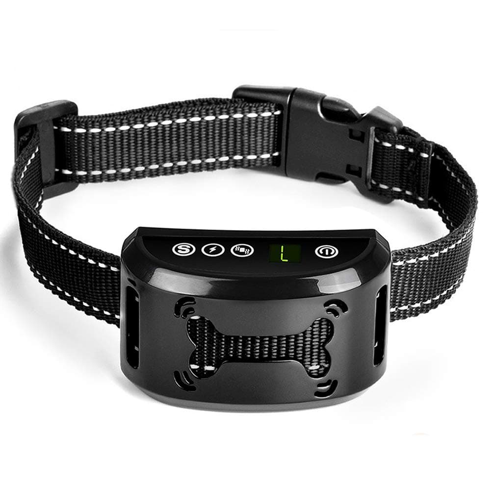 Bark Collar [New Version] Dog No Bark Collar Anti Bark Collar Shock Collars Stop Barking with Sound/Vibration/No Harm Shock,Rechargeable and Rainproof Anti Bark Control for Small Medium and Large Dog
