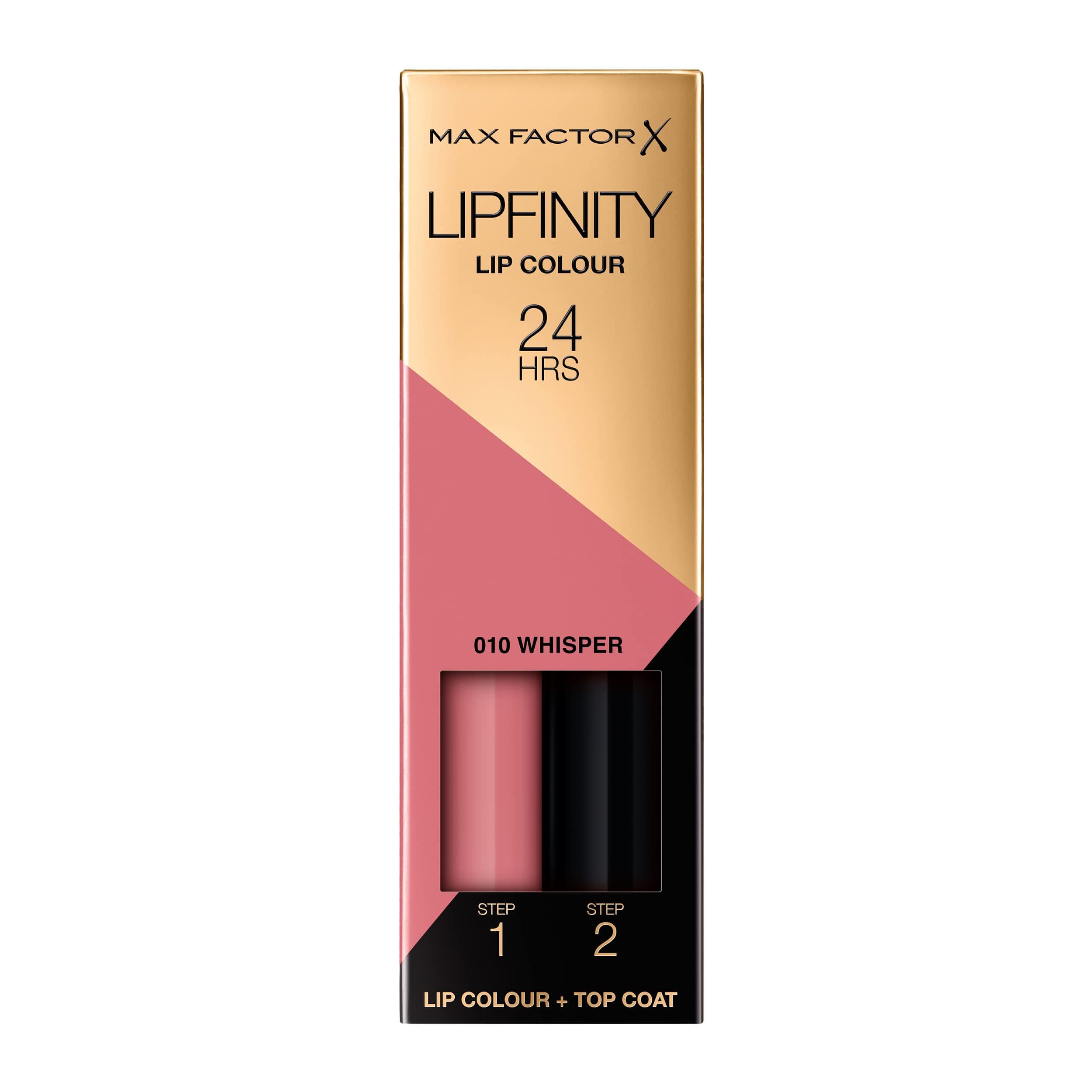 Max Factor Lipfinity Whisper, Long-Lasting, Two Step Lipstick, Vibrant Colour, Hydrating, Lasts 24 Hrs, Matte Lip Colour With Glossy Top Coat, 4.2g
