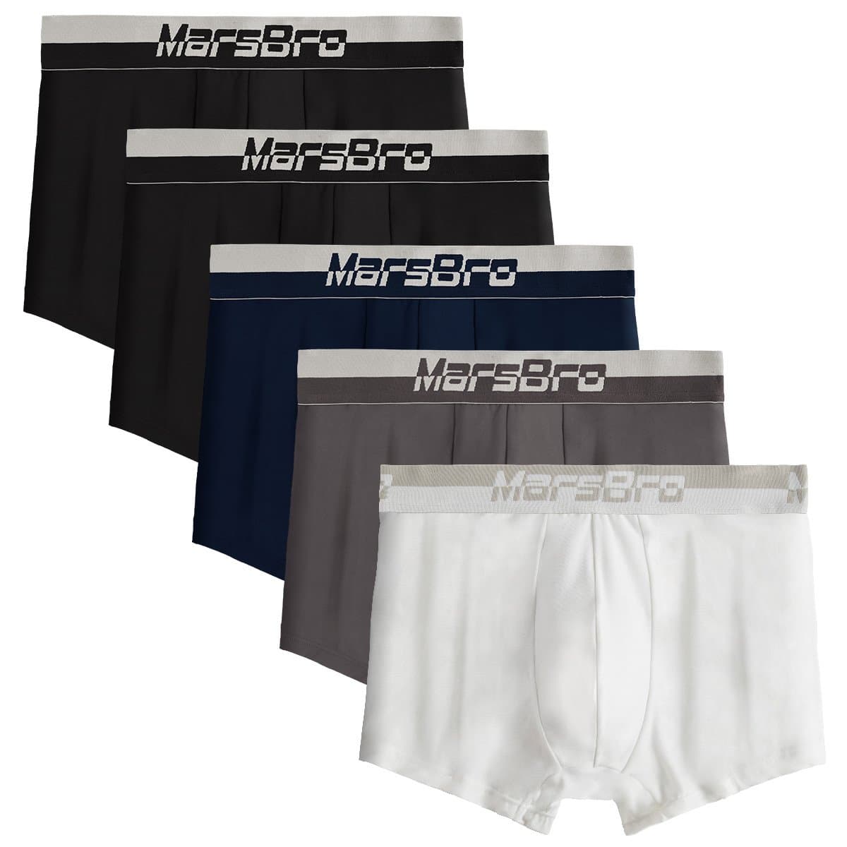 MarsBro Men's Super Soft Micro Modal Underwear Trunks 1-Pack/5-Pack