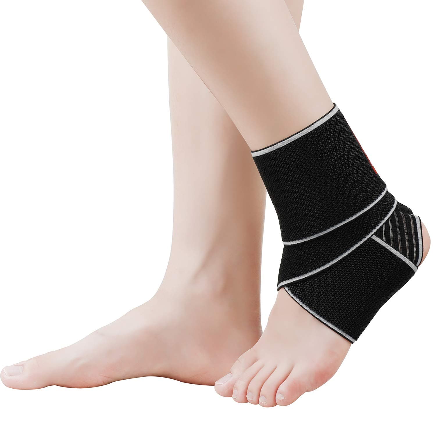 KGONE Adjustable Ankle Support, Ankle Brace Breathable Nylon Elastic Material Ankle Wrap for Sports, Joint Pain, Sprains Fatigue etc, One Size Fits All