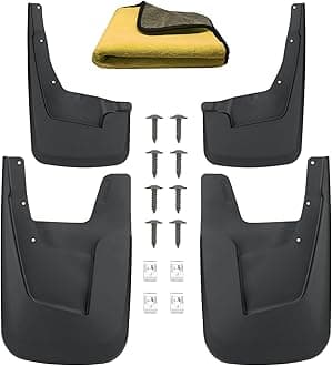 Mud Flaps Compatible with Dodge Ram 1500 2019-2023 Without Fender Flares Mud Guards Splash Guards Tire Protector Mudguard No Drilling Required Mudflaps Accessories