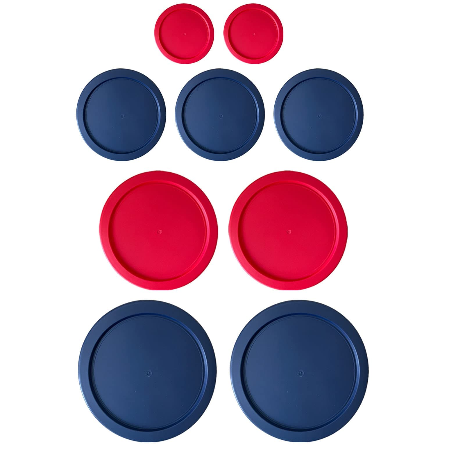 Replacement Lids for Pyrex (2) 7202-PC 1 Cup Red (3) 7200-PC 2 Cup Blue (2) 7201
