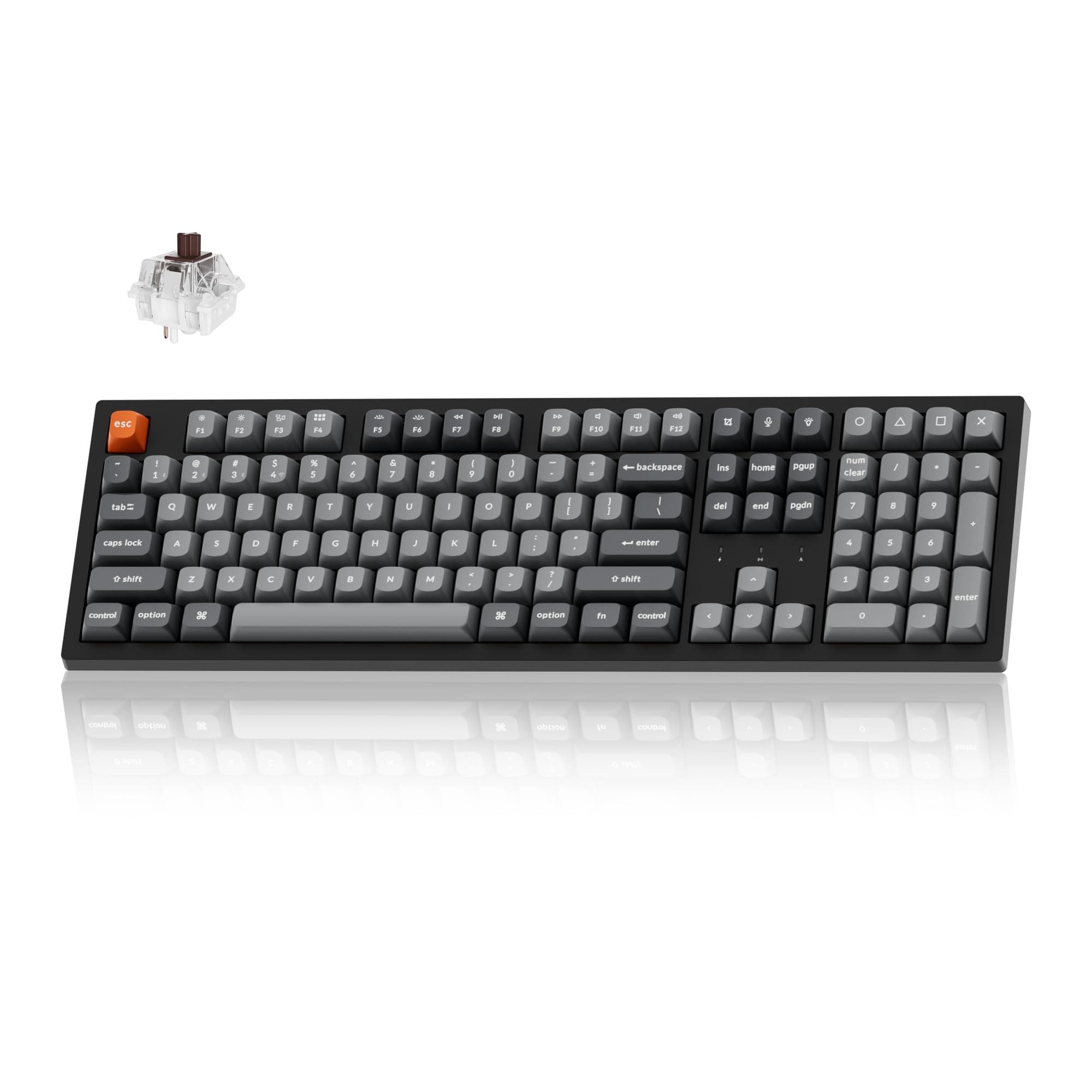 K10 Max Wireless Custom Mechanical Keyboard, QMK 2.4 GHz Bluetooth Full-Size with Hot-swappable Keychron Super Brown Switch Compatible with Mac Windows Linux (RGB Backlit)