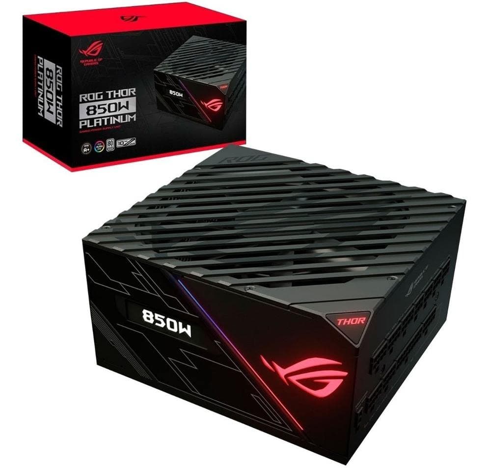 ROG Thor Certified Fully-Modular RGB Power Supply with LiveDash OLED Panel Black ROG-THOR-850P