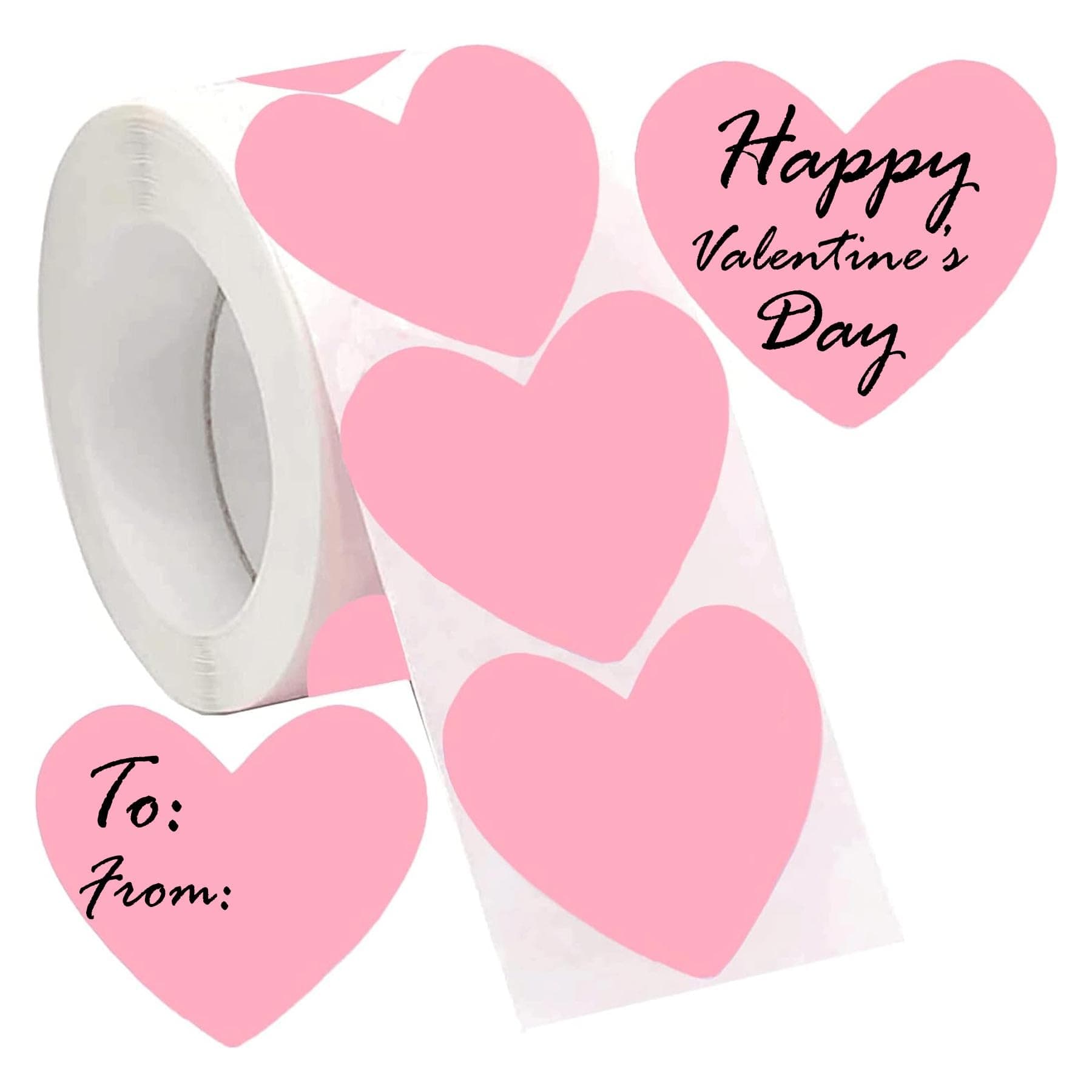 Mother's Day Heart Direct Sticker Labels 2'' -Heart Shaped Color Coding Direct Thermal Labels-Address Shipping Thermals Printer Stickers Personalized Stickers Label for Gift,Barcodes,Home 500Pcs