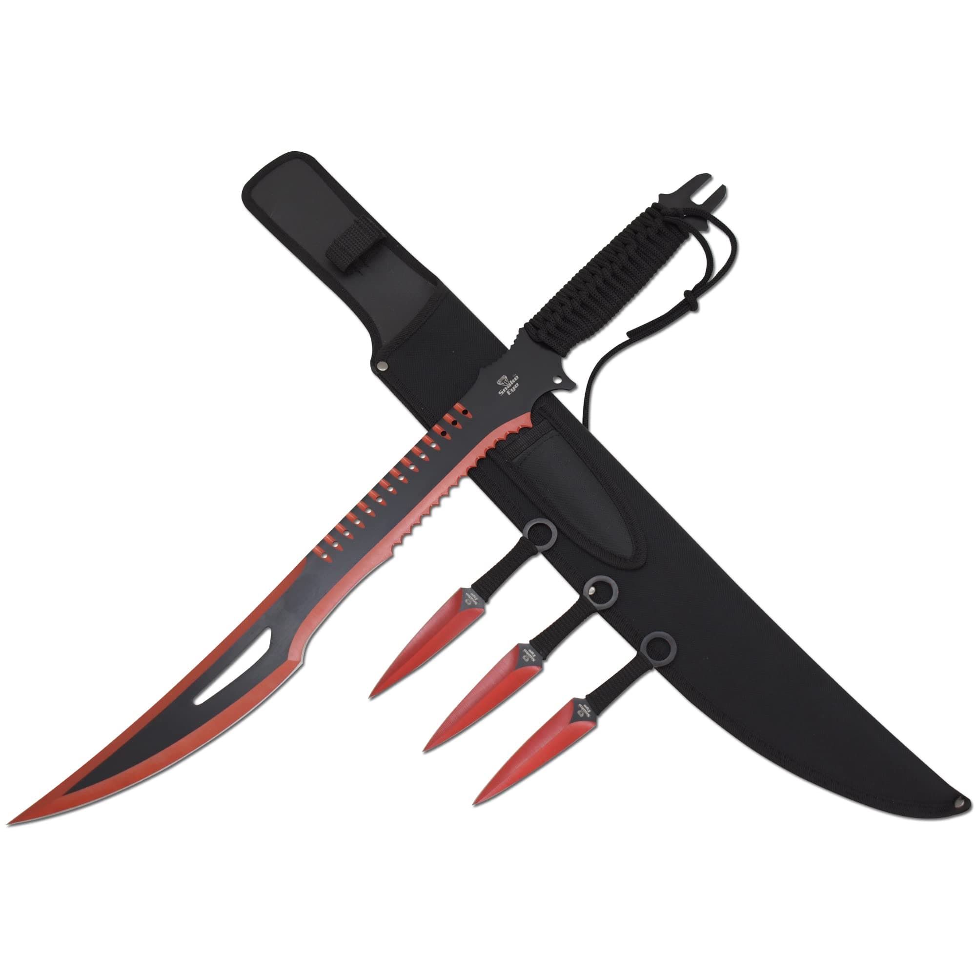 Snake Eye Tactical Fantasy-Machete Outdoors-Camping (Red)