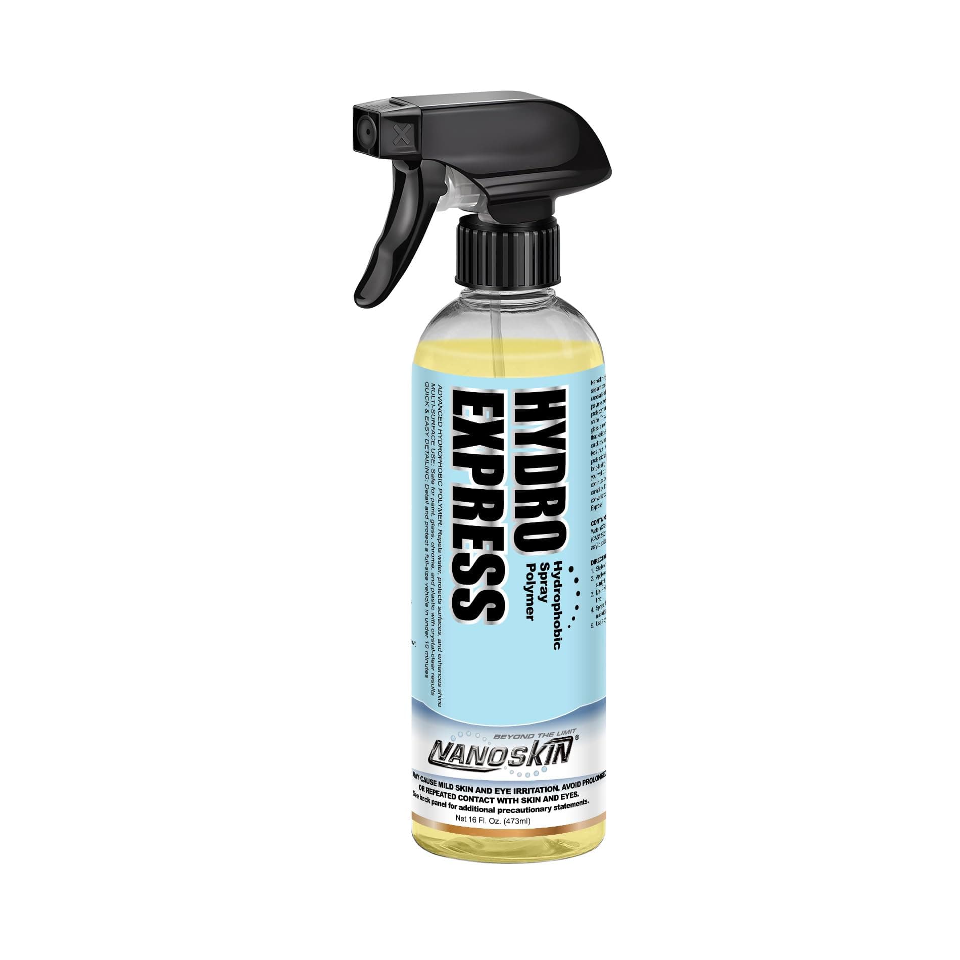 Nanoskin HYDRO EXPRESS Hydrophobic Spray Polymer 16 Oz - Advanced Formula for Vehicle Protection, Long-Lasting Gloss, Enhanced Shine, Professional and Peerless Performance in all Weather Conditions
