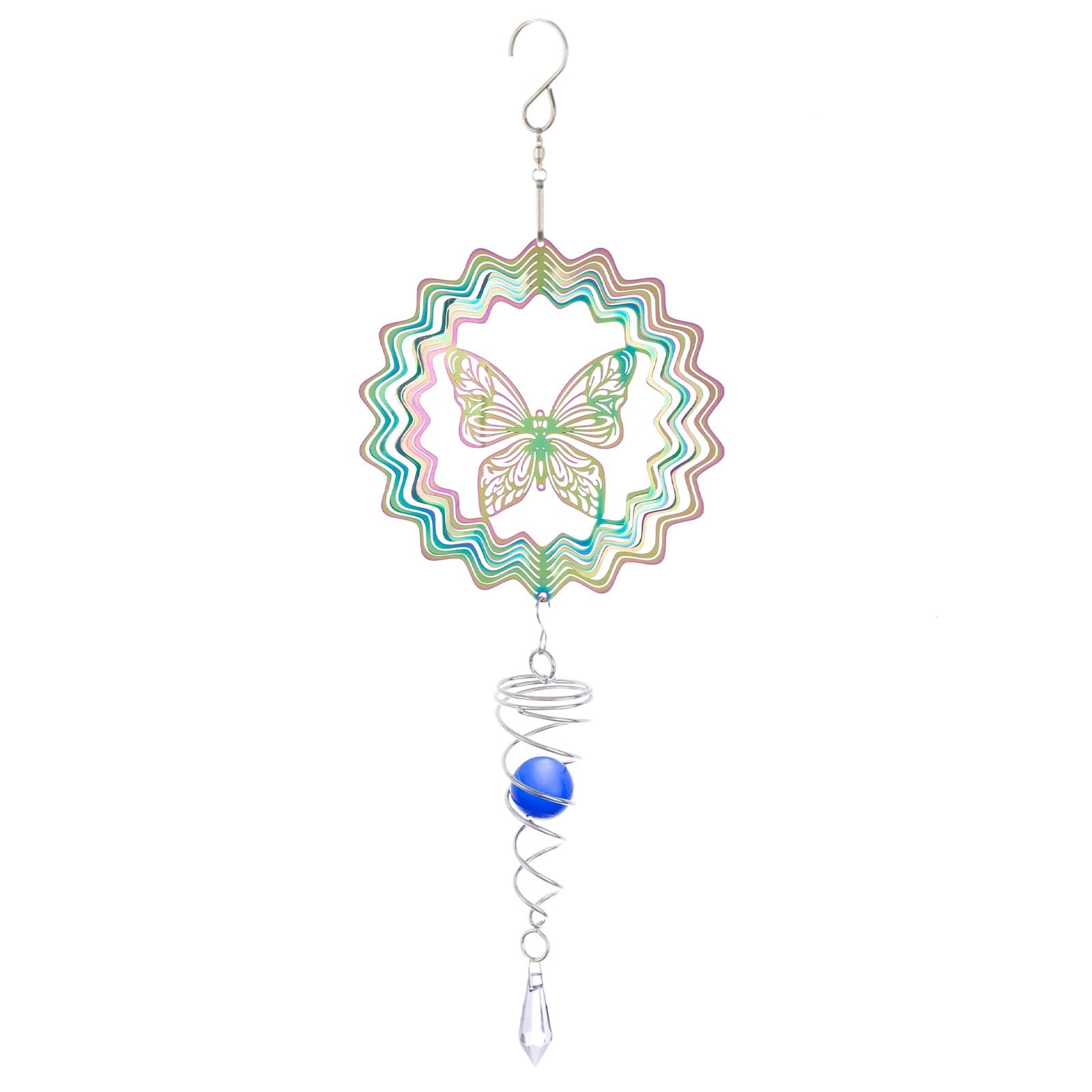 Wind Spinners for Outside Decor - 3D Effect Metal Garden Wind Spinners for Yard, Balcony, and Porch - Durable and Peaceful Hanging Decor for Indoor and Outdoor Use(Butterfly)
