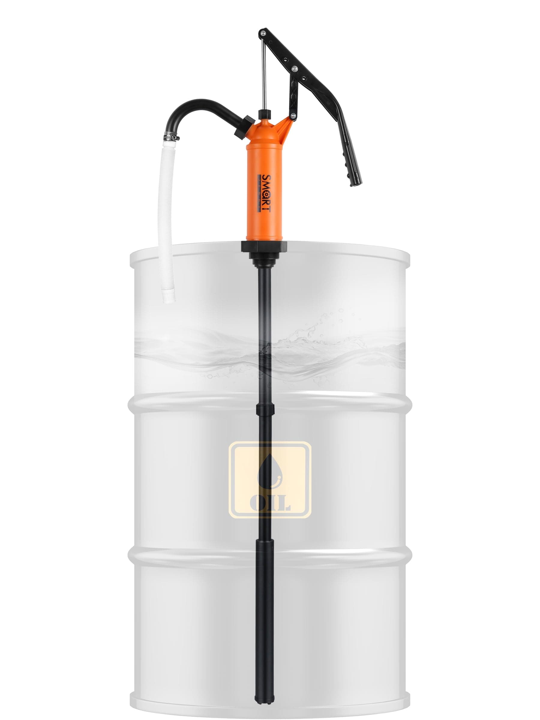 SMART JERRY - 55 Gallon Drum Pump for DEF | DEF Pump for 55 Gallon Barrel | 9-14 oz per Stroke Lever Action Design​ | Fits 5-55 Gallon Drums/Barrels with 1-1/2" or 2" NPT Thread