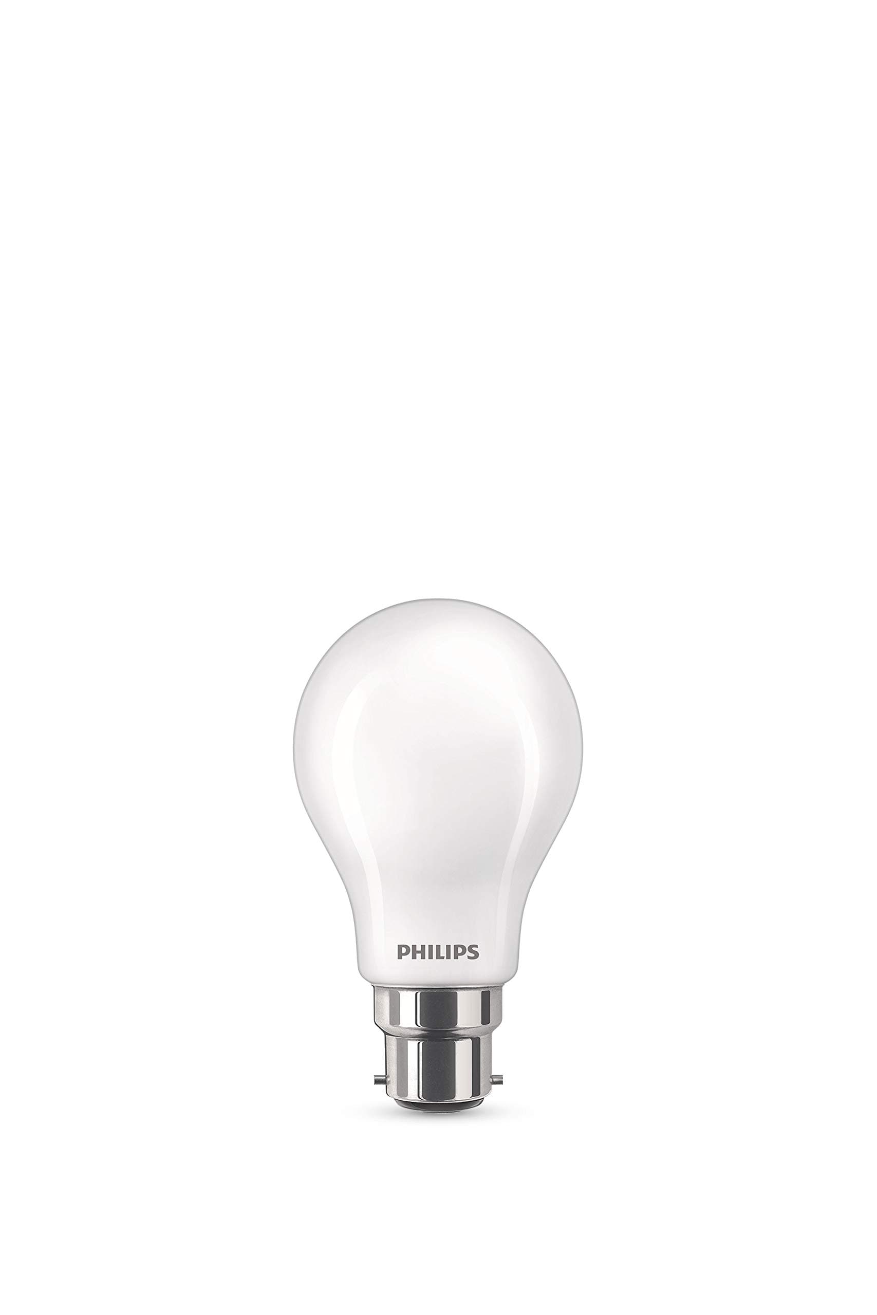 Philips LED Premium Classic Frosted A-Shape A60 Light Bulb [B22 Bayonet Cap] 7W - 60W Equivalent, Warm White (2700K)