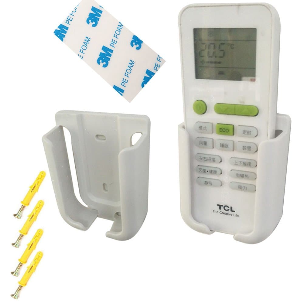 Whale GoGo 2 Pieces Wall Mount Remote Control Holder Organizer Air Conditioner Remote Control Storage Hanging Rack