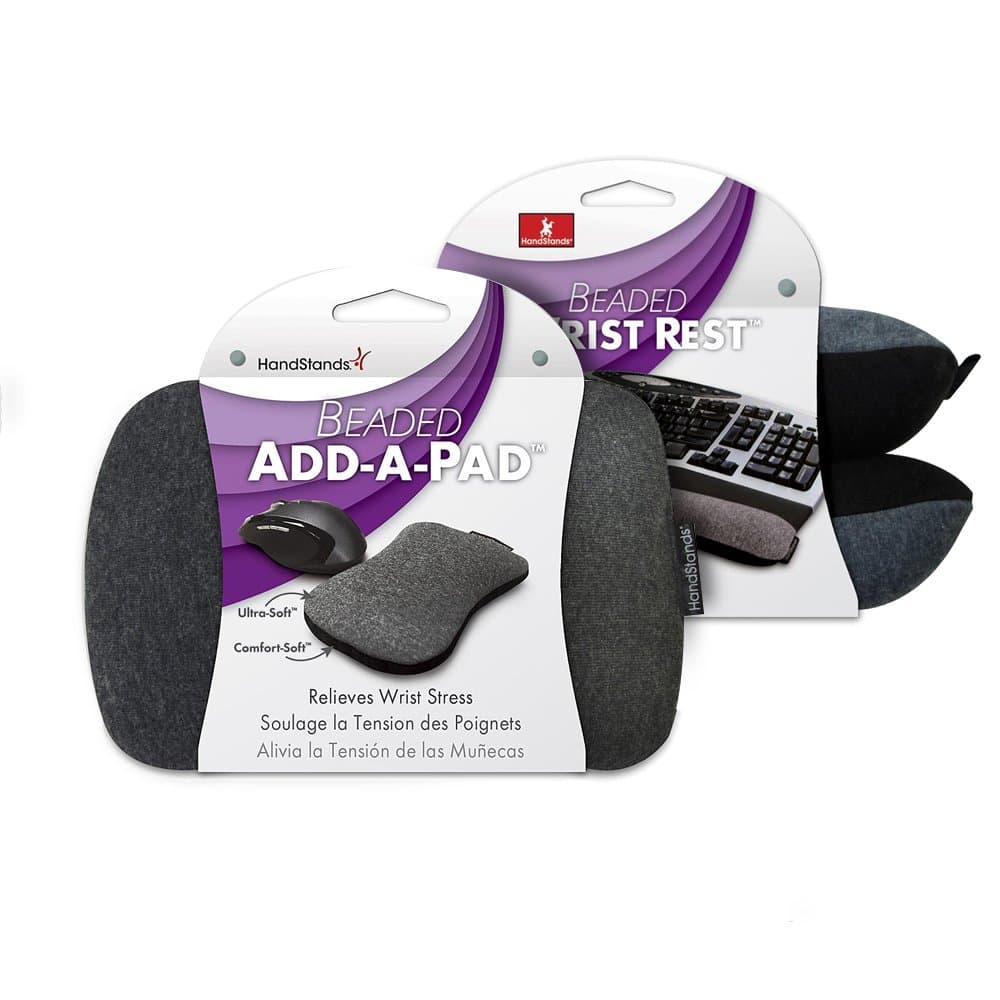 HandStands Beaded Keyboard & Mouse Wrist Support Cushion Combo