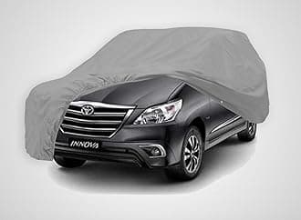 BABBLINGS Car Body Cover Compatible with Old Toyota Innova | Waterproof Heavy Duty Car Body Cover + Sun Protection + Triple Stitched + Mirror Pocket (Silver)