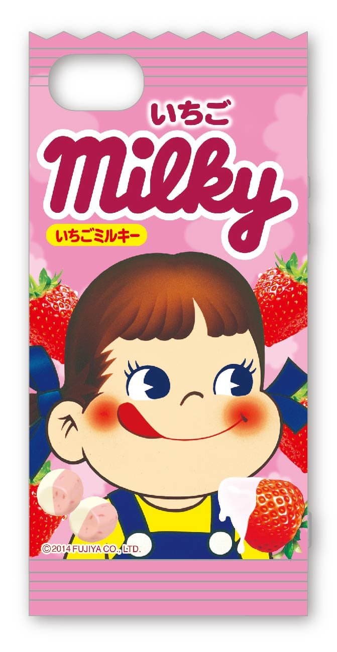 Fujiya Milky Wrapper-Style TPU iPhone5s iPhone5 Case MLK-12A (Strawberry)