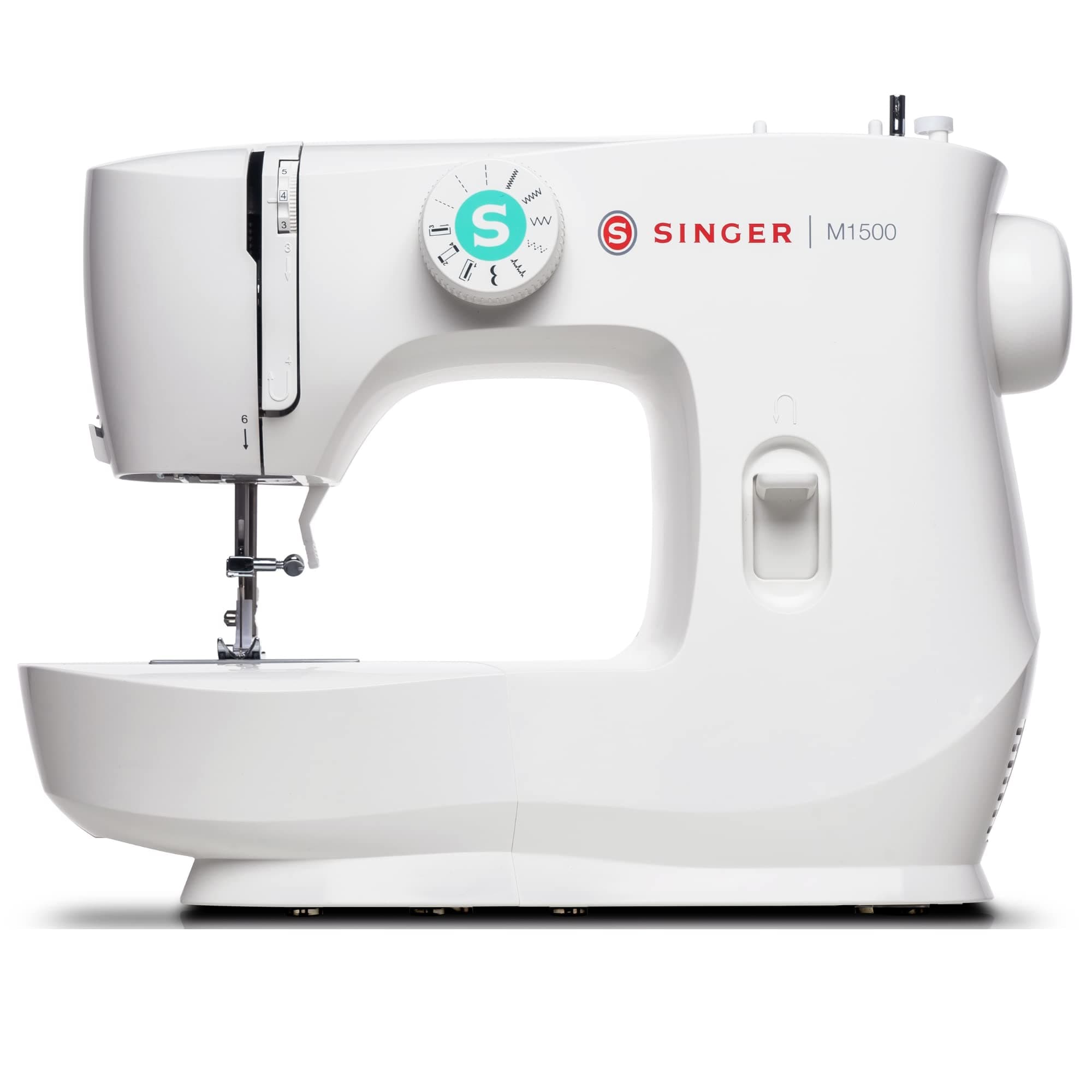 SINGER® M1500 Sewing Machine +Accessory Kit | 6 Built-In Stitches Deliver 57 Stitch Applications | Lightweight & Portable |LED Light & 4-step Buttonhole | Great for Quilting, Crafts & Mending