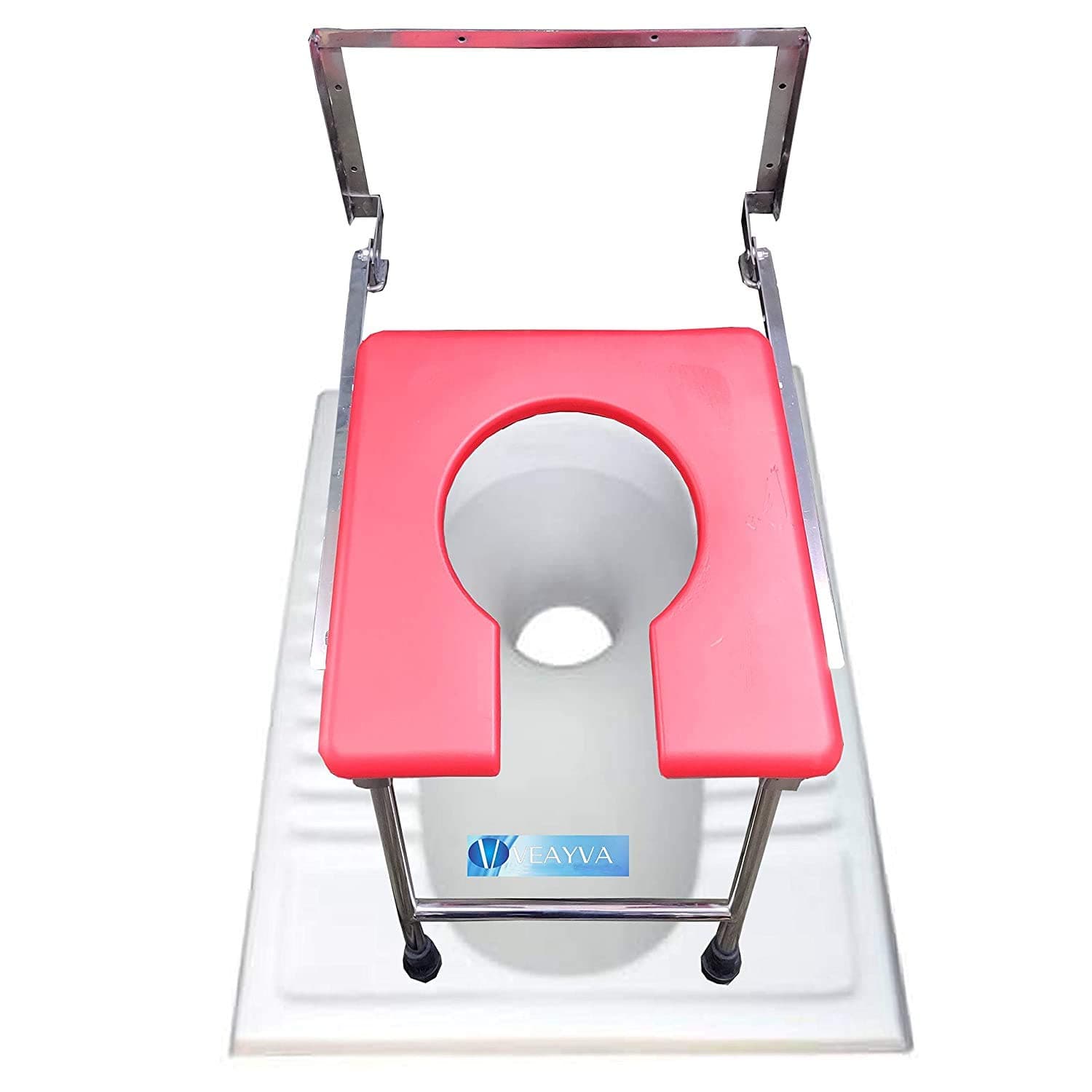 VeayvaHeavy-duty Foldable Commode Chair/Stool Easy to Fold and Clean Capacity 120 kg