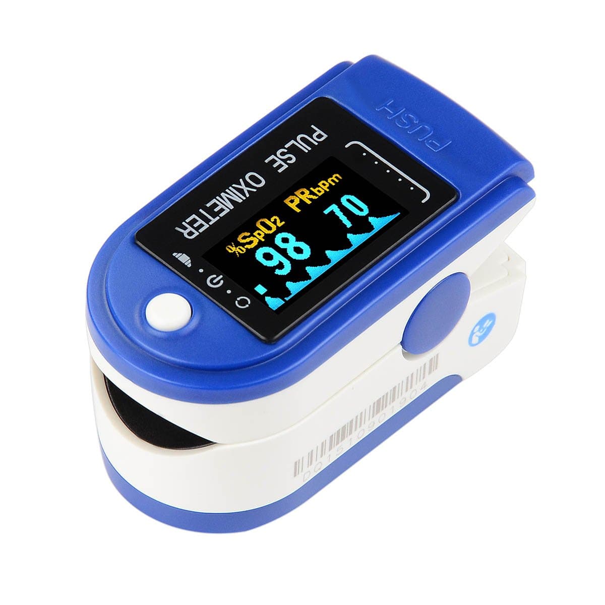 Idealeben Fingertip Pulse Oximeter with LED Display (Includes Rubber Cover, 2X AAA Batteries, Nylon Pouch and a Lanyard)
