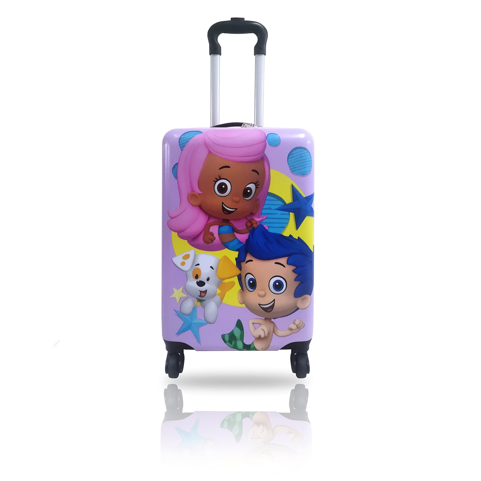 Fast Forward Bubble Guppies Gil Molly Bubble Puppy Hard-Sided Tween Spinner Luggage 20 Inches Carry-On Travel Trolley Rolling Suitcase for Kids