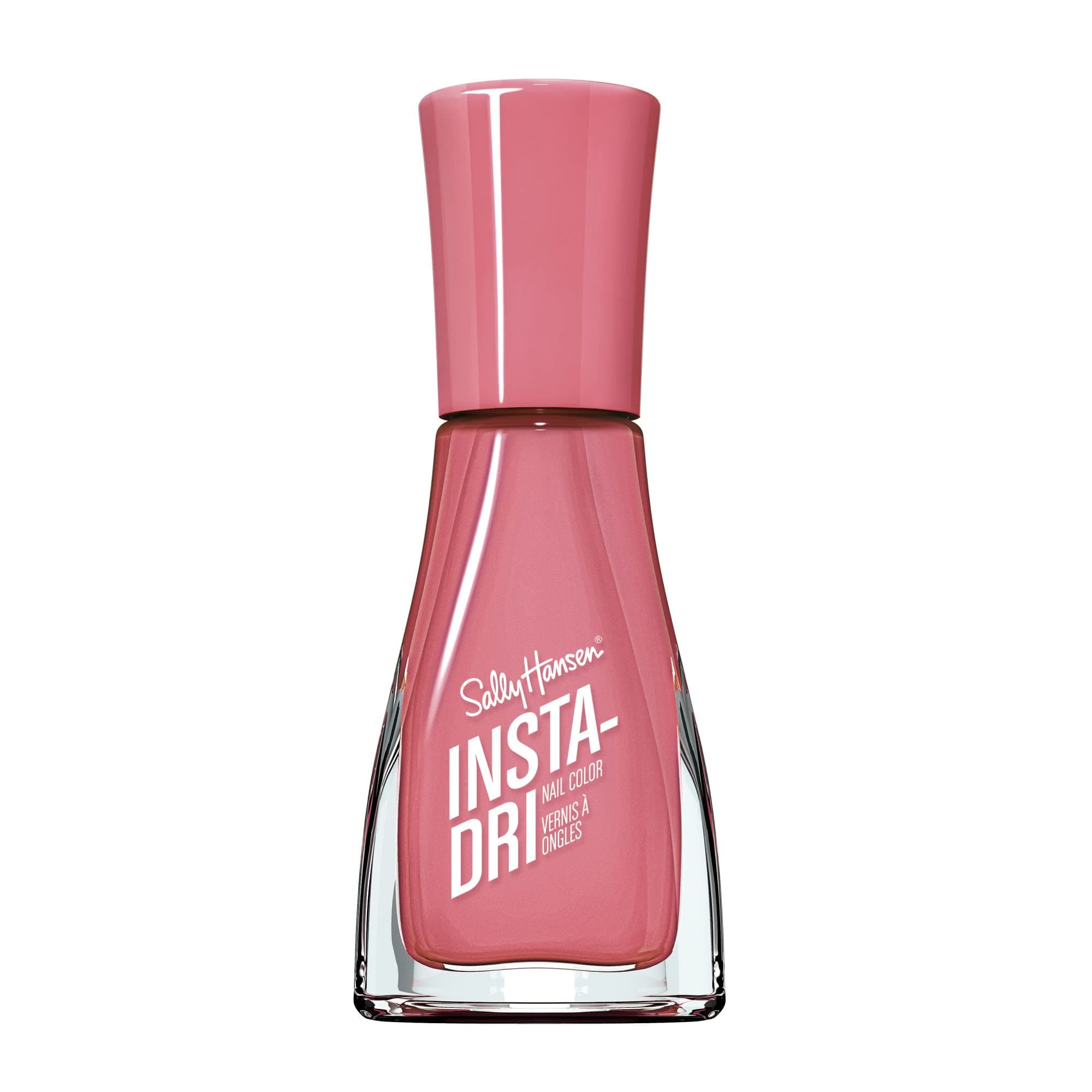 Insta-Dri Nail Polish, Rapid Rose, 60 Seconds Quick Drying, Long Lasting, Streak Free, Shiny Finish, 3-in-1 Formula, Built in Base and Top Coat, 9.17ml