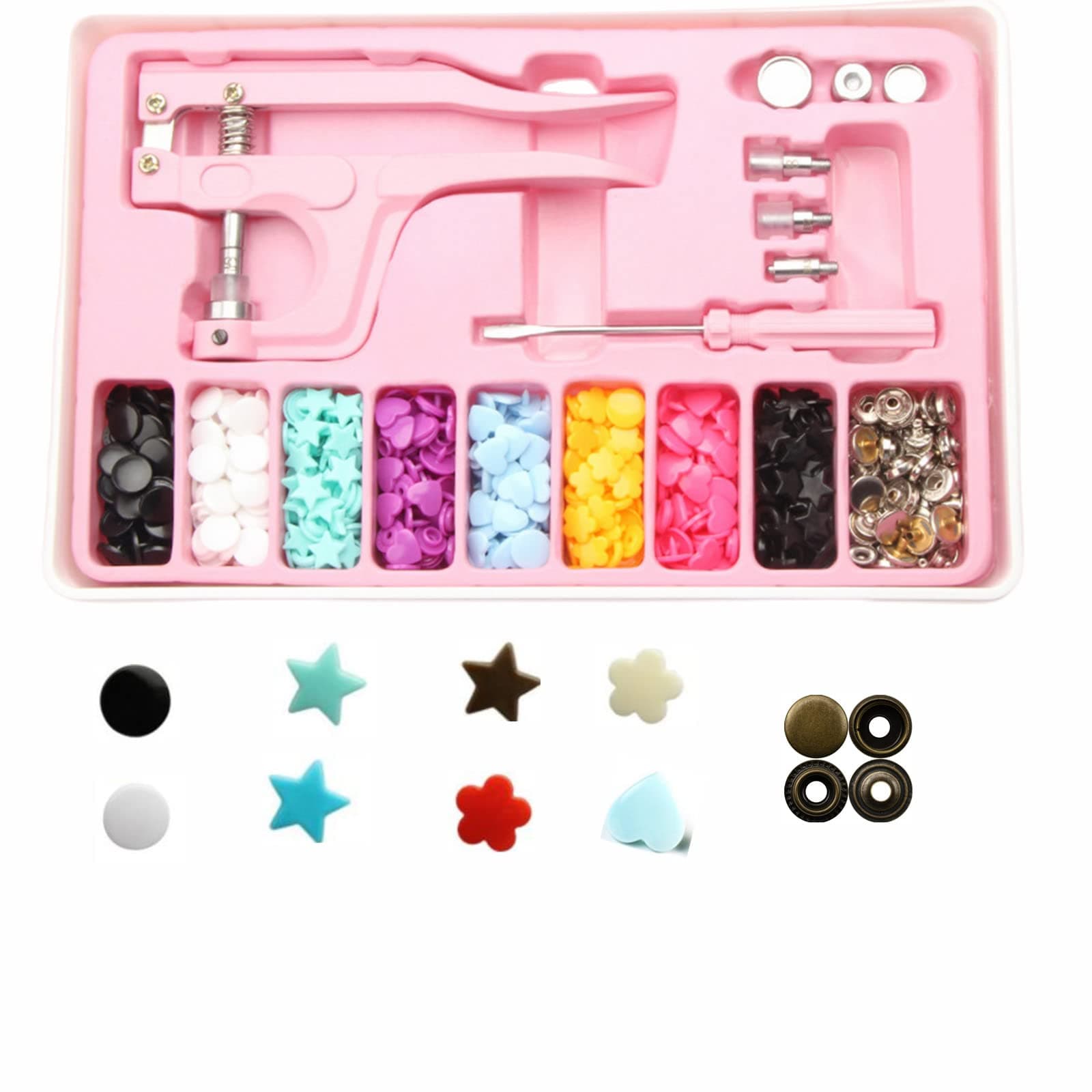 Ryanwujiji Snaps and Snap Pliers Set,140 pcs Snaps