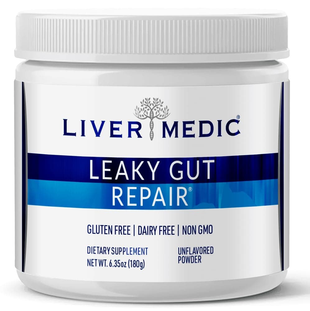 Leaky Gut Repair Supplement - Glutamine, Slippery Elm, Quercetin, Licorice Root. Supports IBS, Heartburn, Bloating, Gas, Constipation, SIBO, Energy Levels, Skin, Unflavored Powder, 180g