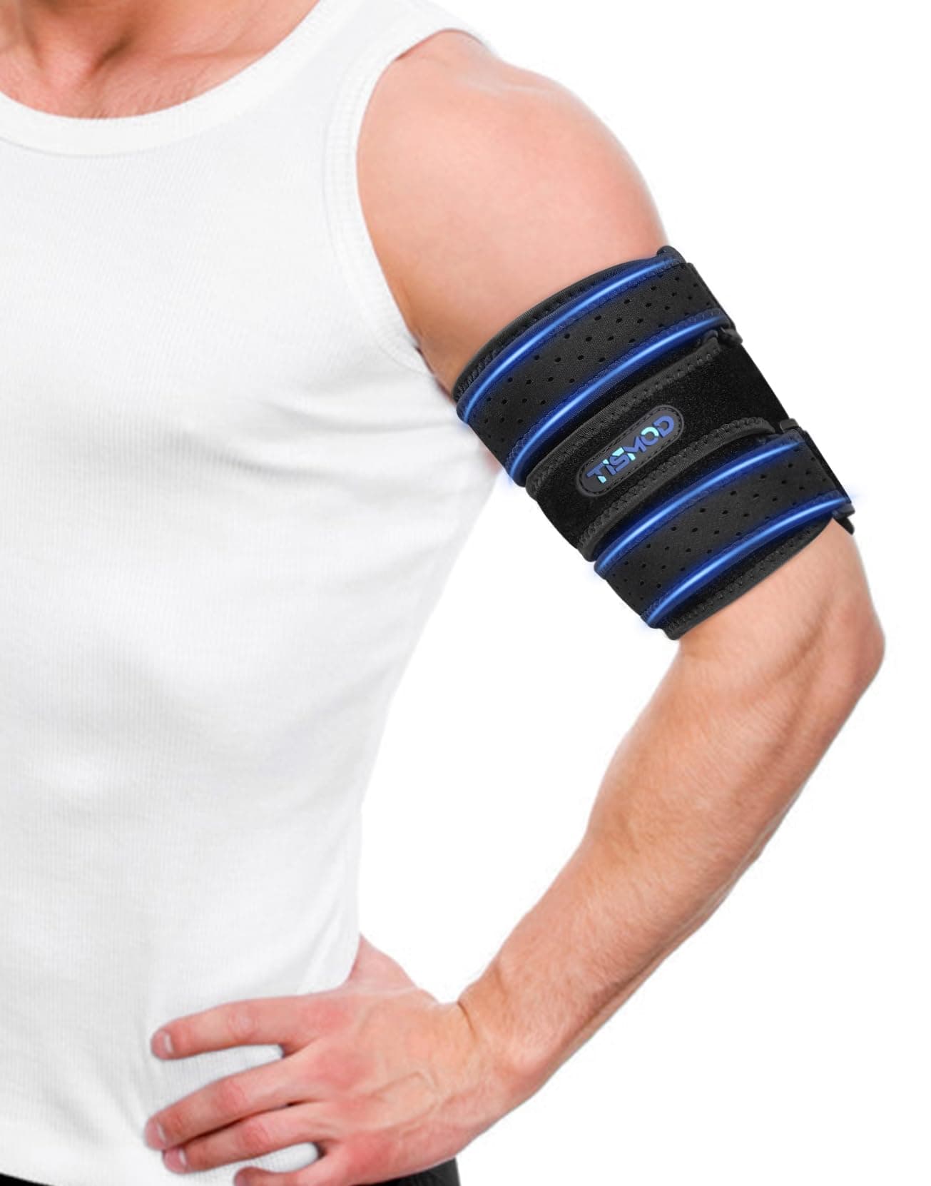 Bicep Tendonitis Brace Compression Sleeve Support,Upper Arm Brace Bicep Support Bands for Relief Pain, Muscle Strains Triceps & Bicep Wrap for Men＆Women