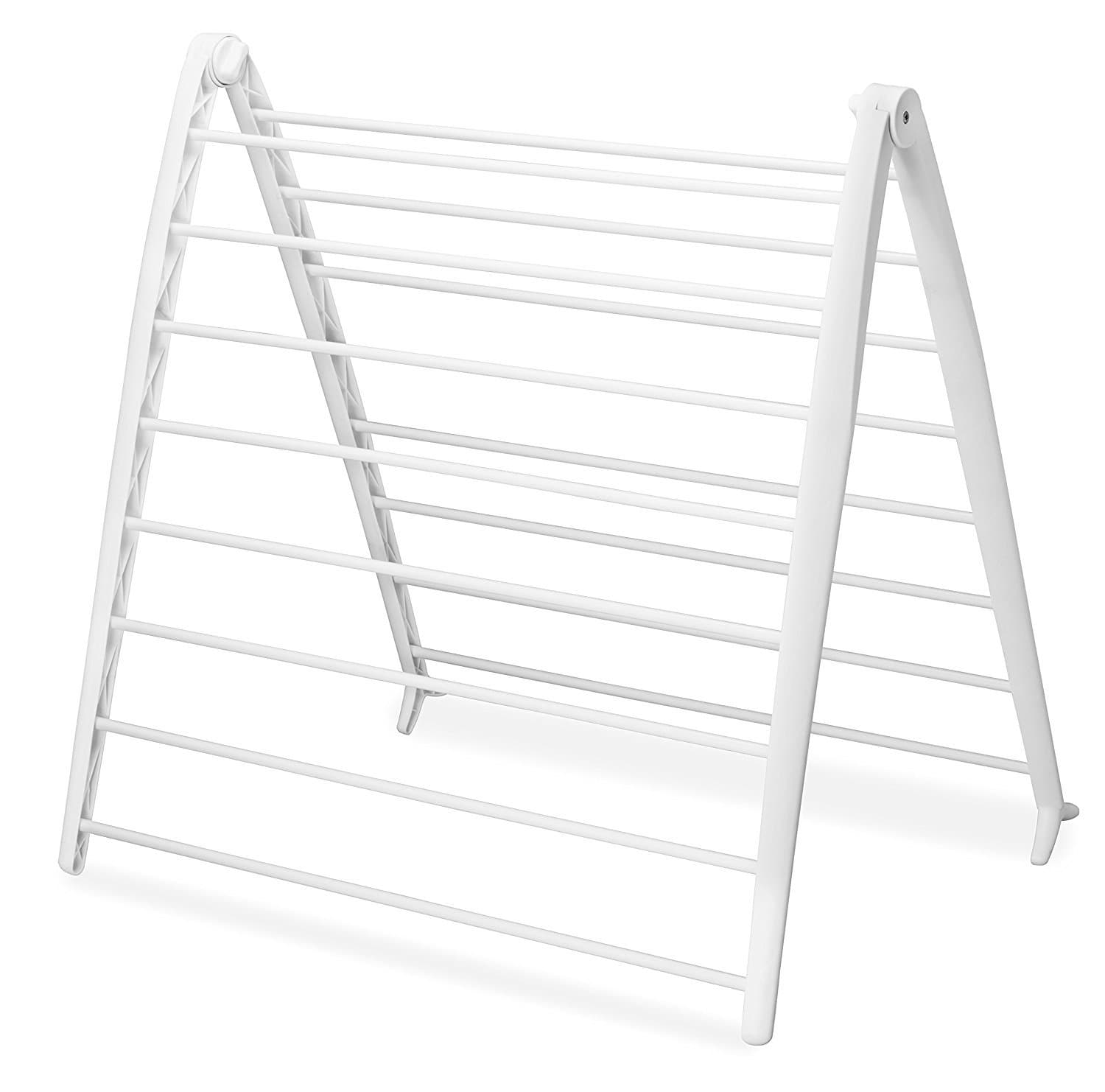 Spacemaker Folding Drying Rack, Freestanding Indoor Clothes Dryer, Space Saving Compact Design, 6"L x 26"W x 51.5"H, White