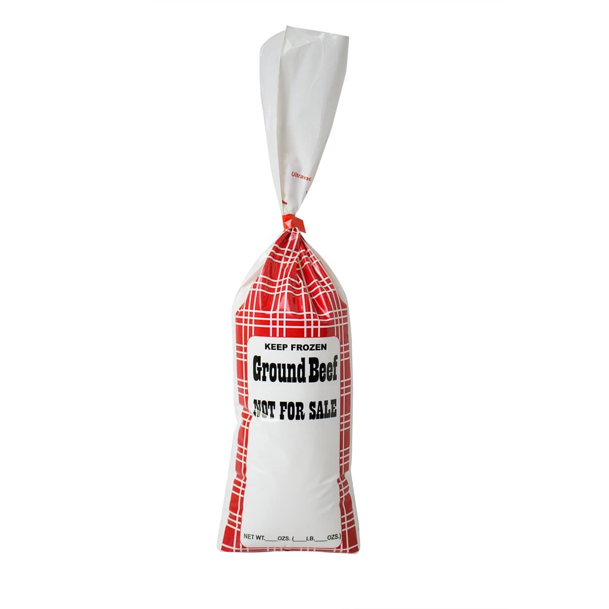 Meat Chub Bag Ground Beef - Red Plaid