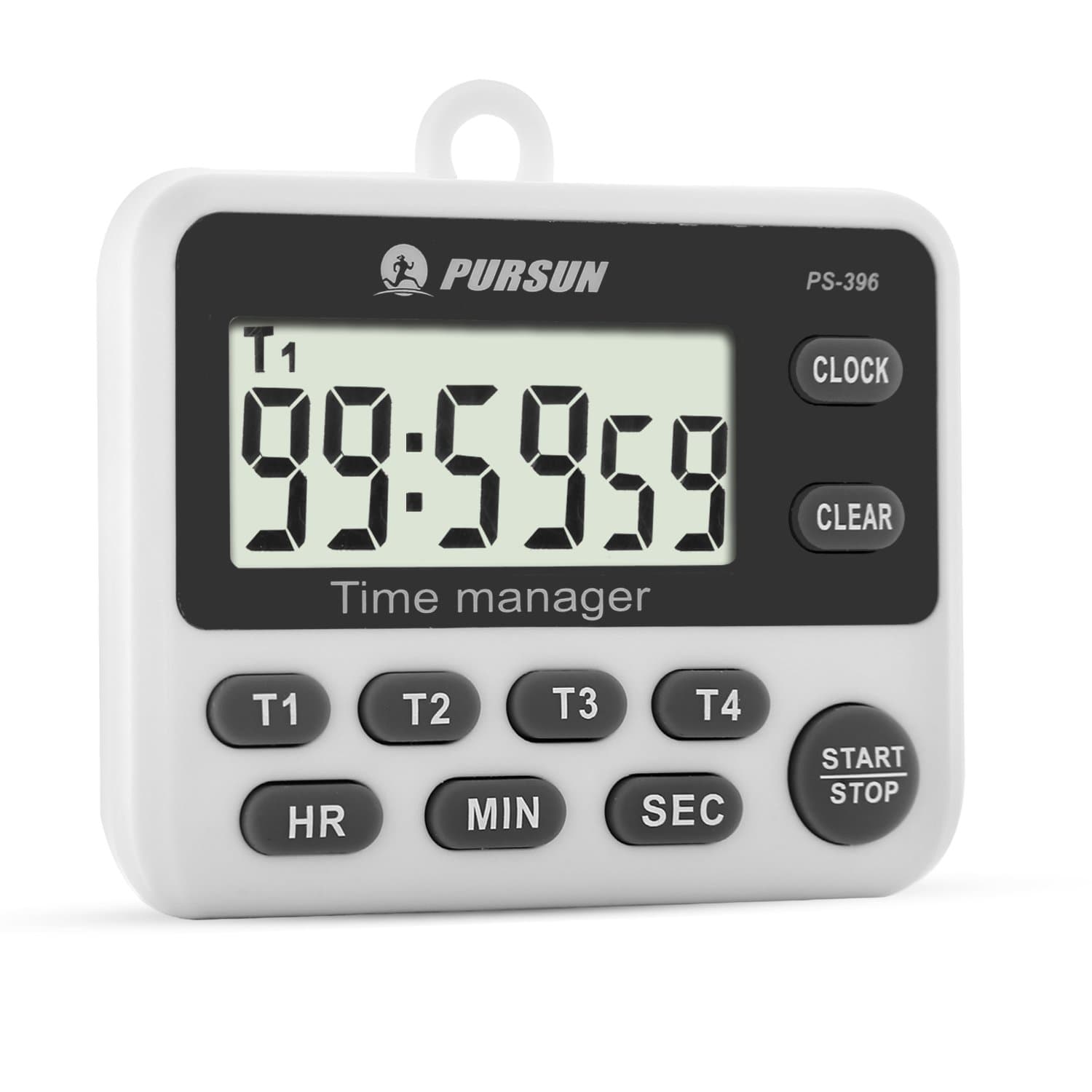 Yamai 4 Channels Digital Kitchen Timer Clock, Countdown Timer with Loud Alarm, Large LCD Display, Magnetic Backing, Stand, Hanging Hole, 4 Groups Simultaneous Timing Cooking Timer- Battery Included