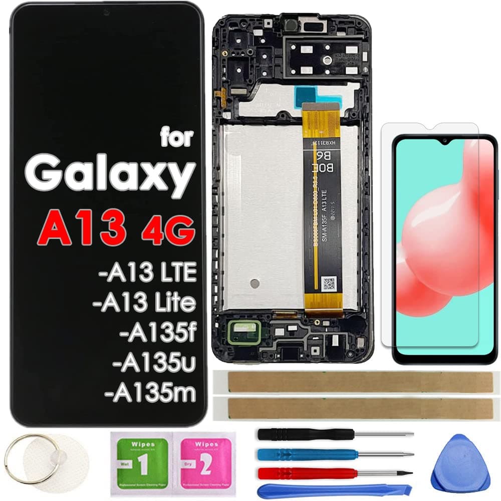 LCD Screen Replacement Touch Display Digitizer Assembly for Samsung Galaxy A13 4G A13 LTE A13 lite A135f A135u A135m 6.6 inch (NOT for A13 5G)