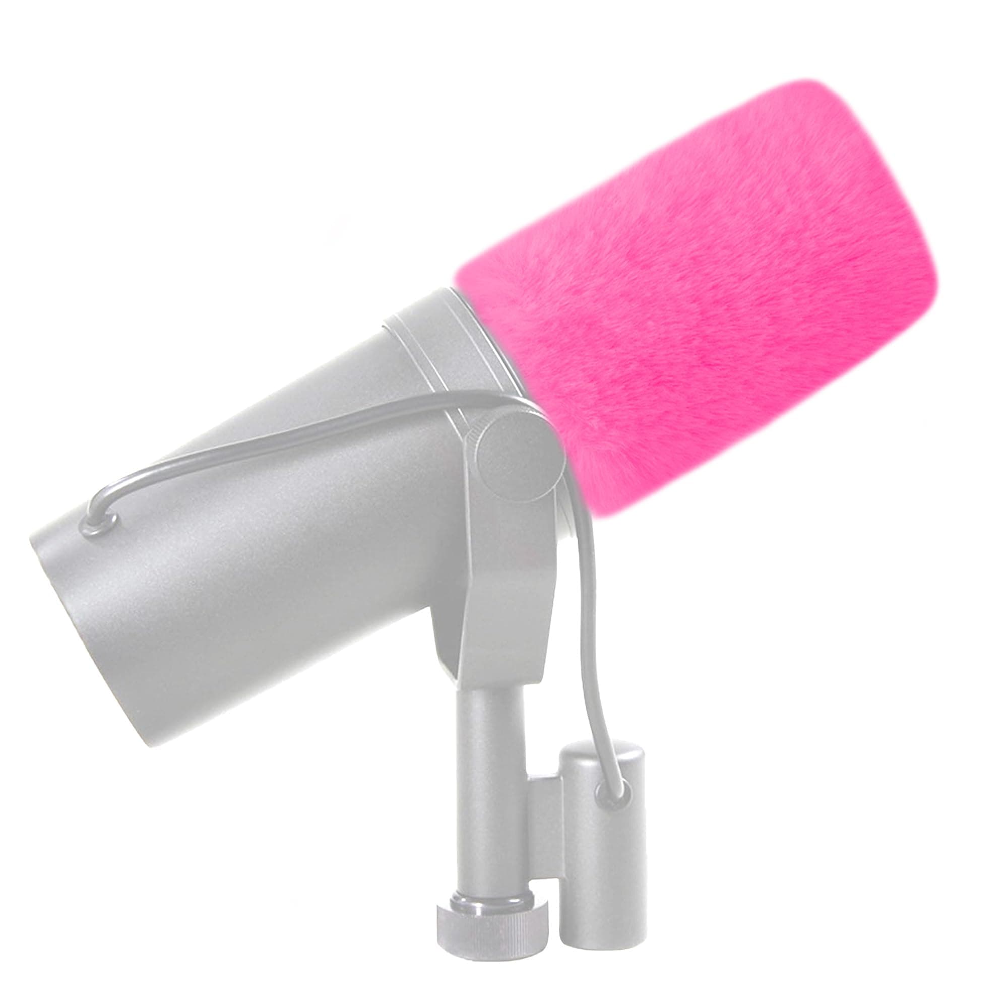 LEFXMOPHY SM7B Windscreen for Shure SM7B SM7dB Vocal Microphone Replacement Pop filter, Hot Pink Furry Wind Muff Deadcat Cover