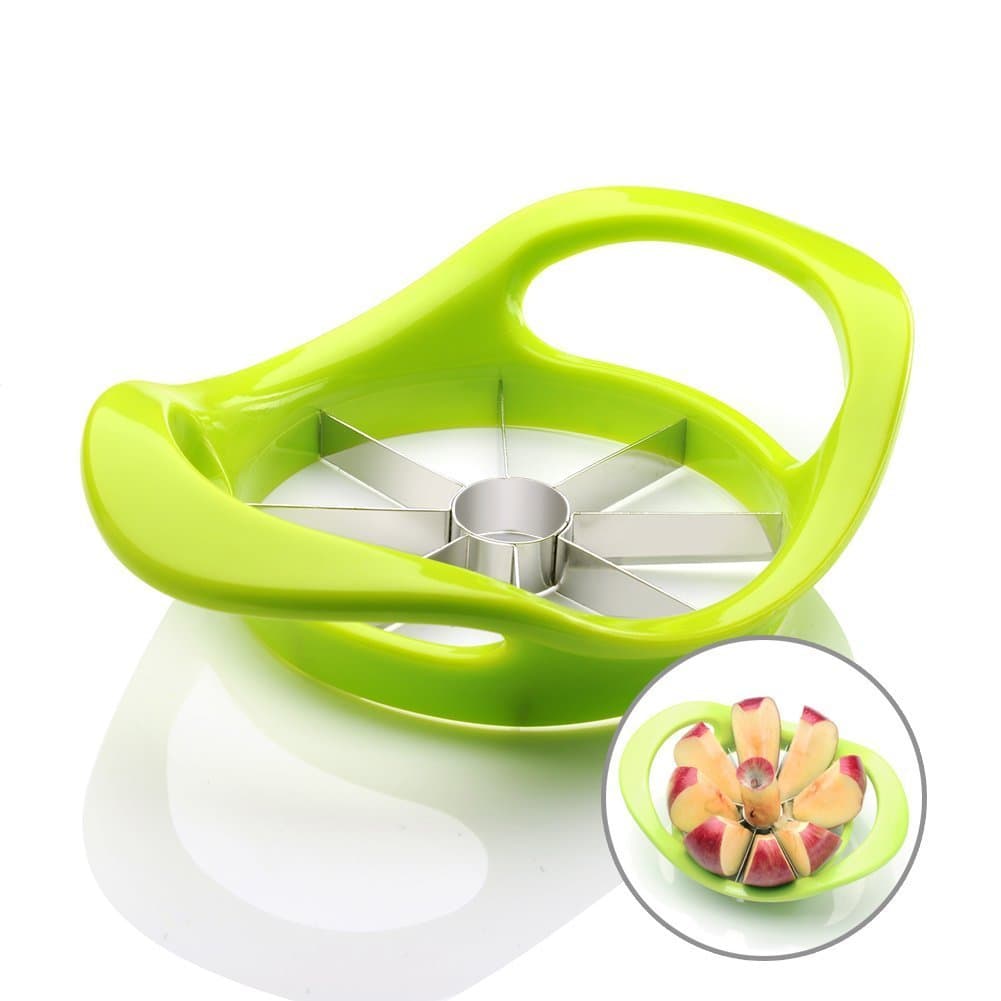 Apple Slicer and Corer, Richard var Large 4-1/4" Diameter, 8 Sharp Stainless Steel Blades