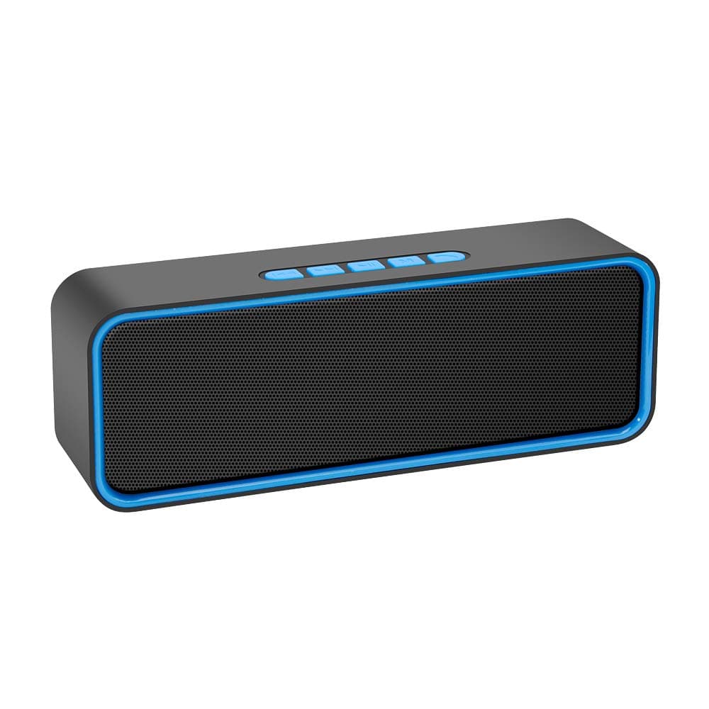 Portable Wireless Speaker, Bluetooth 5.0 Speaker with 3D Stereo HiFi Bass, 1500mAh Battery, 12 Hour Playtime (Blue)