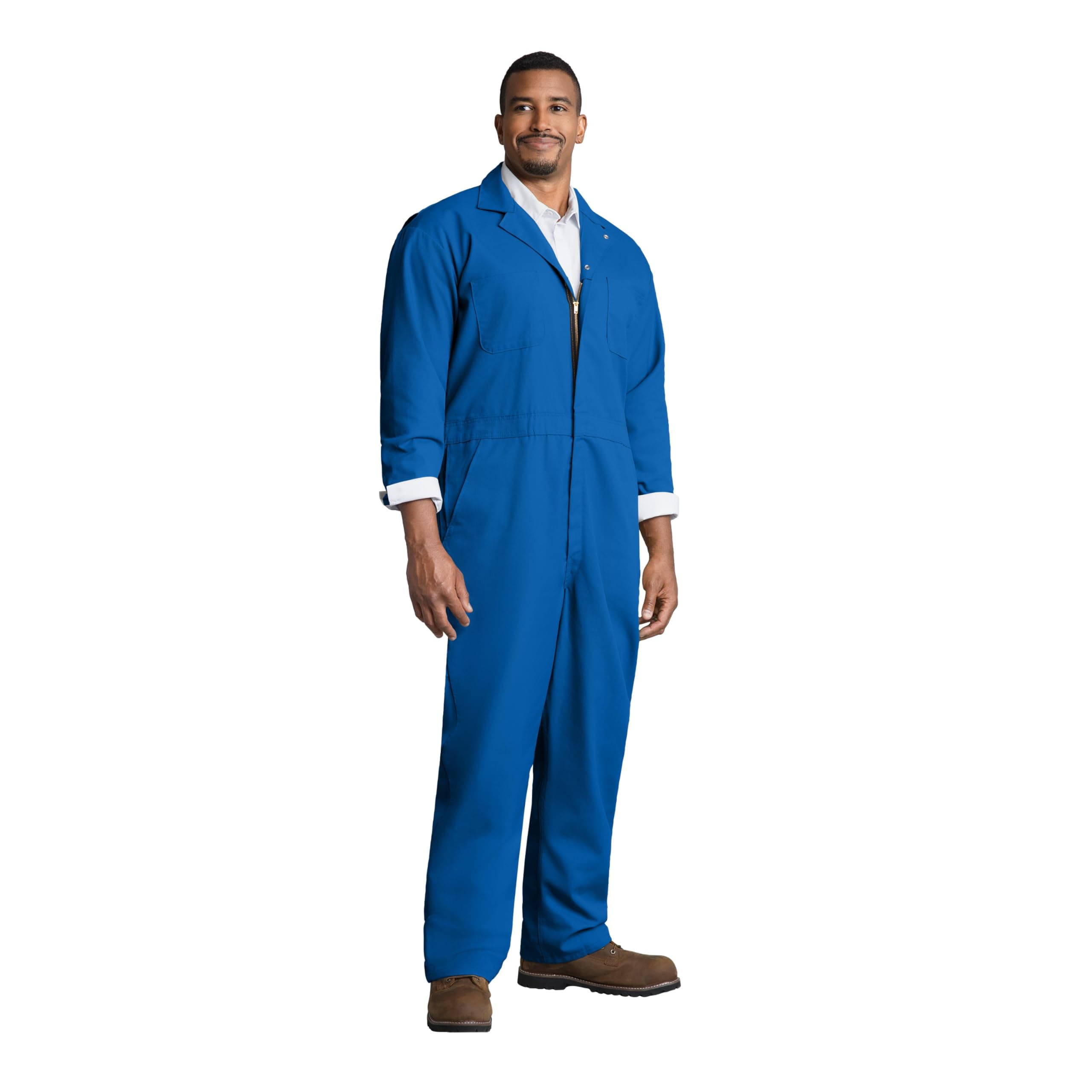 Red Kap Men's Twill Action Back Coverall With Chest Pockets - Mechanic Coveralls With Oversized Fit, Concealed Zippers