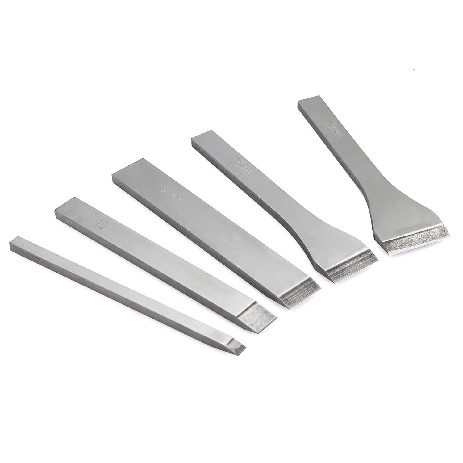 Aisaker 5PCS Leather Slot Punch Set DIY Hand Work Tool Leather Craft Belt Wallet Leather Bells Metal Slot Straight Punch Cutter Set 5mm/10mm/16mm/20mm/25mm