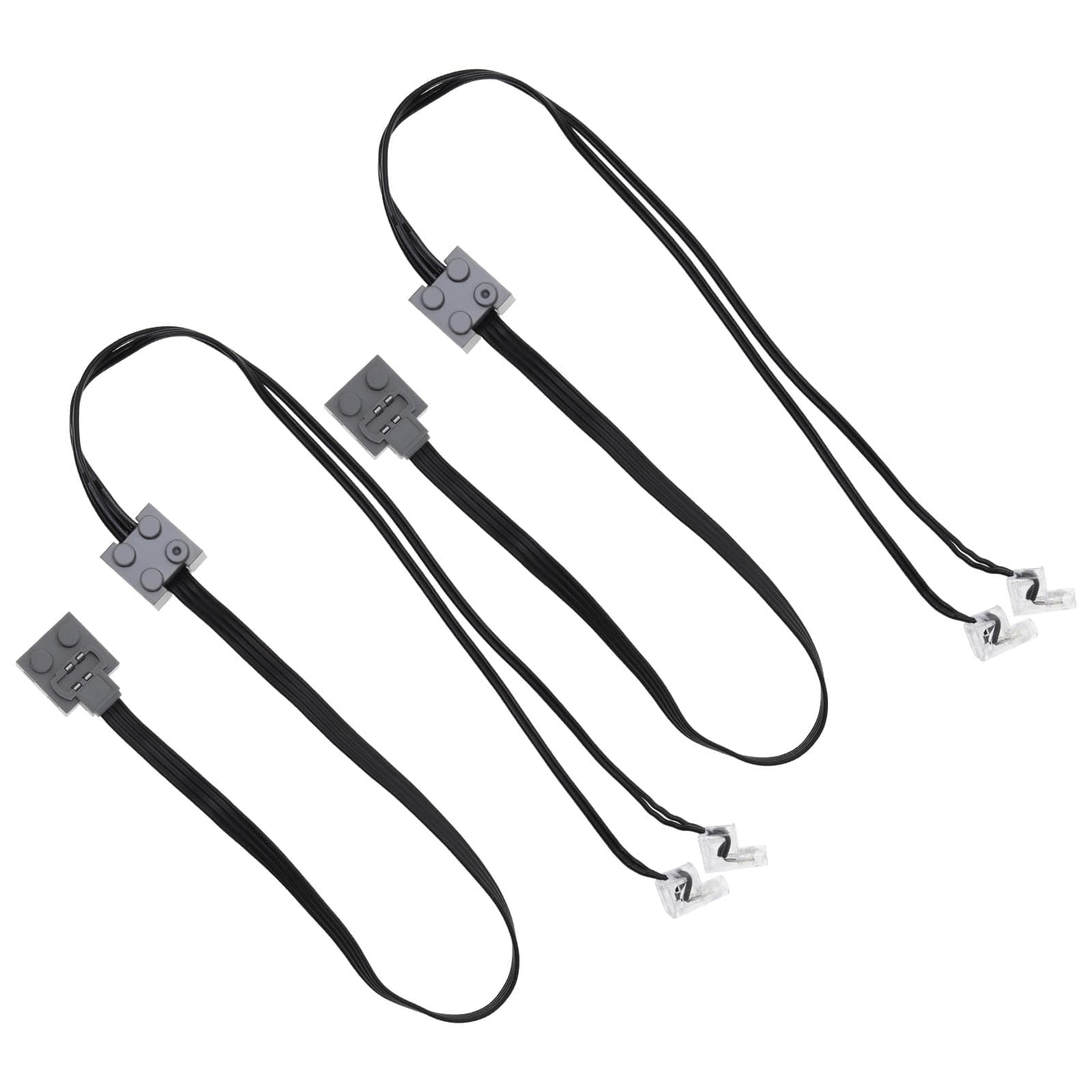 EMSea 2PCS LED Light Link Line Cable Technic Power Function Compatible with Lego 8870 Train Vehicle Bricks Building Blocks Toy 50cm