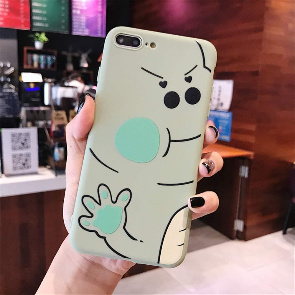 GPPG Apple Anti-Fall Phone Case for Iphone 7 8 Plus XR XS X Cartoon Anime All-Inclusive Frosted Soft Rubber Sleeve Iphone Silicone TPU Mobile phone Case