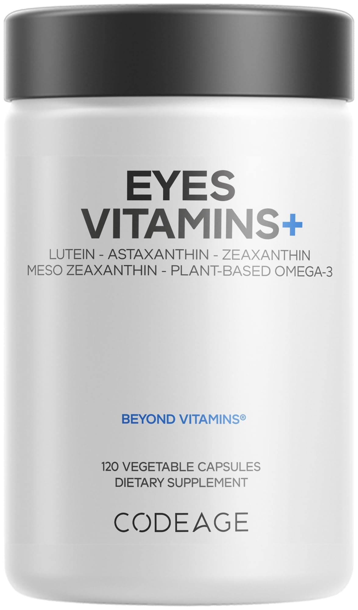 Codeage Eyes Vitamins - AREDS 2 Based Formula Supplement - 2-Month Supply - Vitamins A, C, E, Zinc, Lutein, Astaxanthin, Zeaxanthin, Eyebright, Marigold, Bilberry, Saffron, Omega-3-120 Capsules